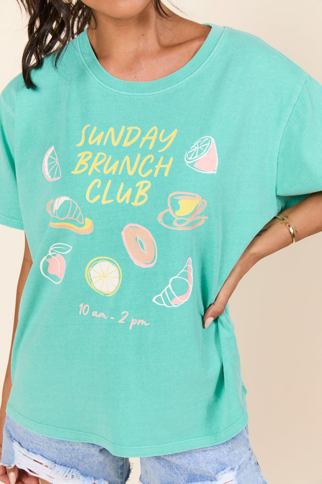 Sunday Brunch Club Mint Graphic Tee