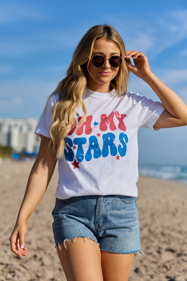 Oh My Stars White Comfort Colors Graphic Tee