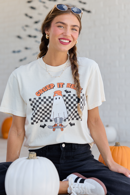 Creep It Real Ivory Graphic Tee