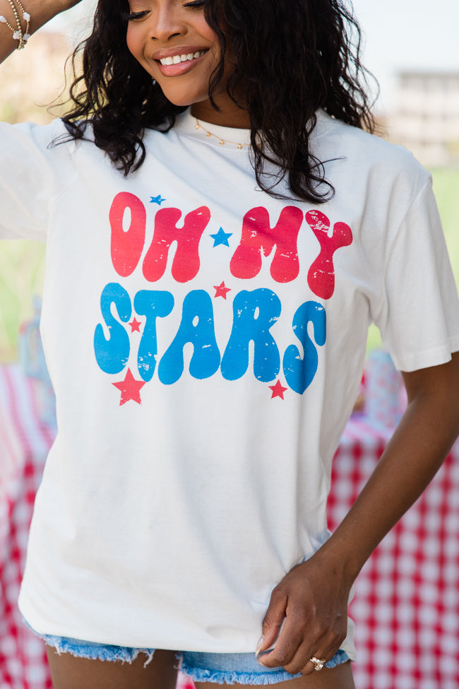 Oh My Stars White Comfort Colors Graphic Tee