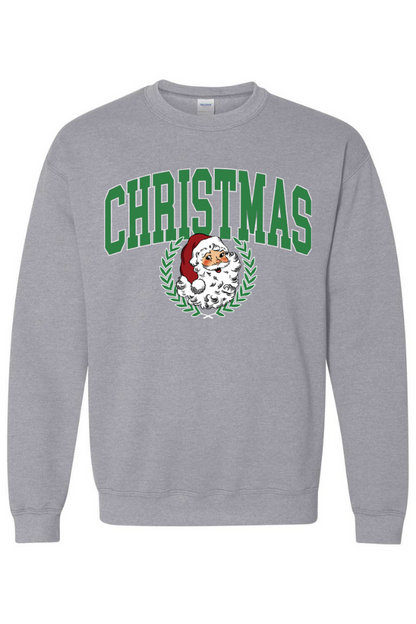 Christmas Santa Light Grey Graphic Sweatshirt