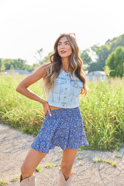 Anna Light Wash Denim Vest