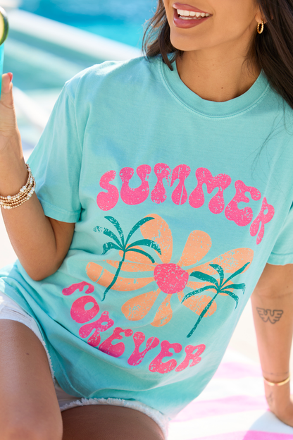 Summer Forever Mint Comfort Colors Graphic Tee