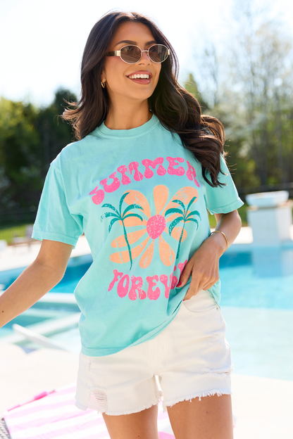 Summer Forever Mint Comfort Colors Graphic Tee