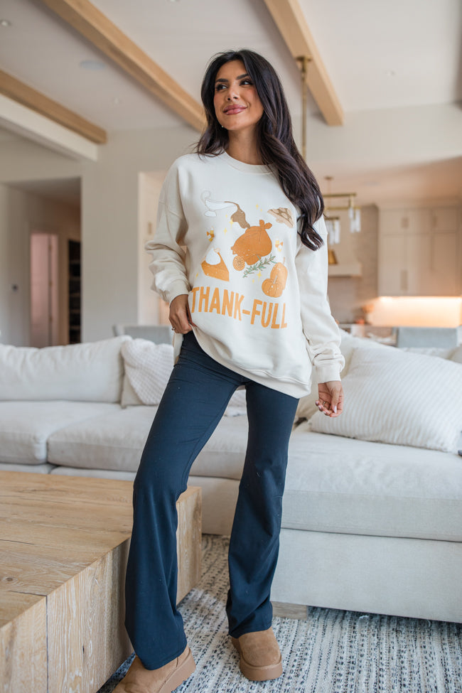 ThankFULL Cream Graphic Sweatshirt
